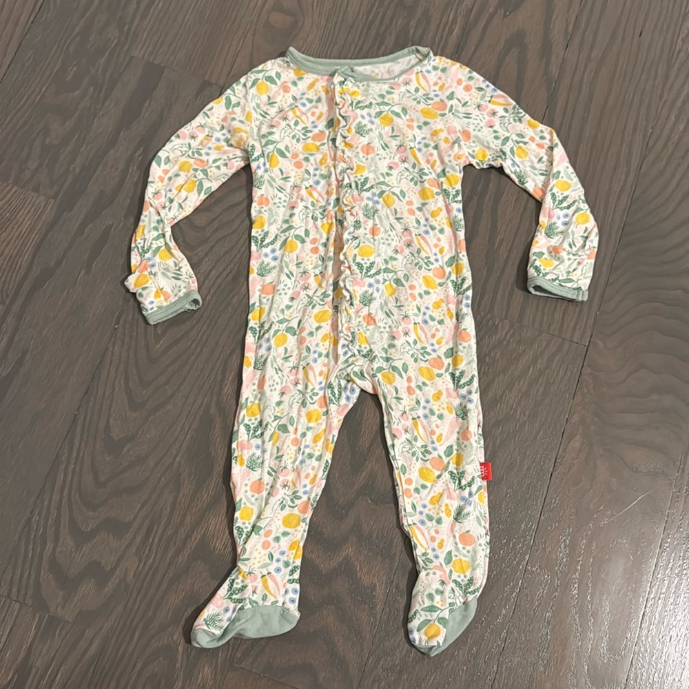 Magnetic Me Ruffle Footie Pajama - modal